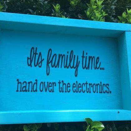 Family time electronics hand painte..