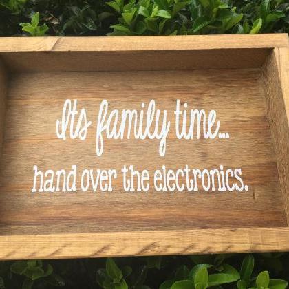 Family time electronics hand painte..