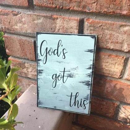 5x7 God's Got This -hand Painted Wood..