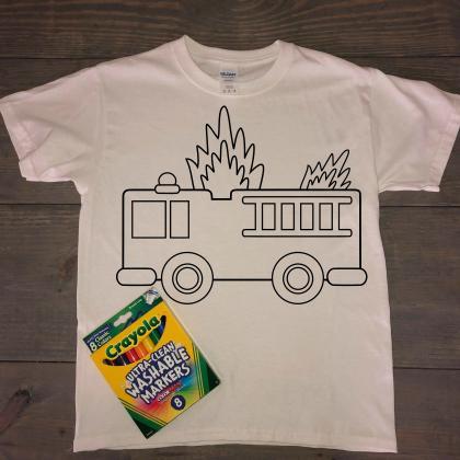Color In Shirt For Kids. Kids Coloring Shirt...