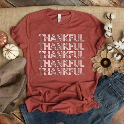 Thankful Shirt - Thanksgiving T-shirt- Fall..