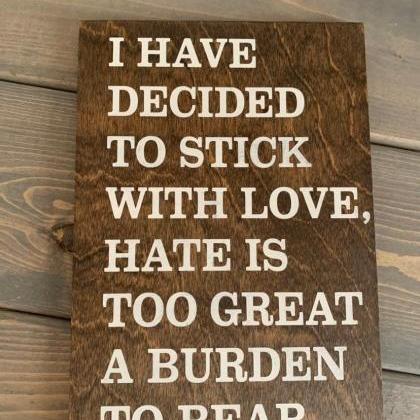 8x10 Stained Mlk Jr. Quote Hand Painted Wood Sign...