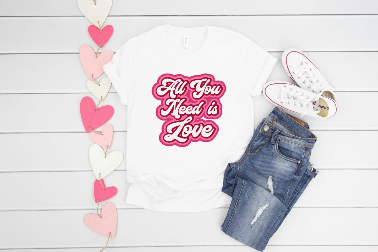 All You Need Is Love. Valentines Day Raglan. Sublimation. Next Level. Valentines Day Tee. Love