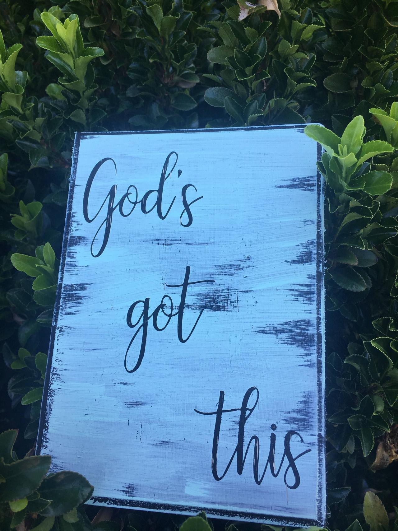 5x7 God's Got This -hand Painted Wood Sign