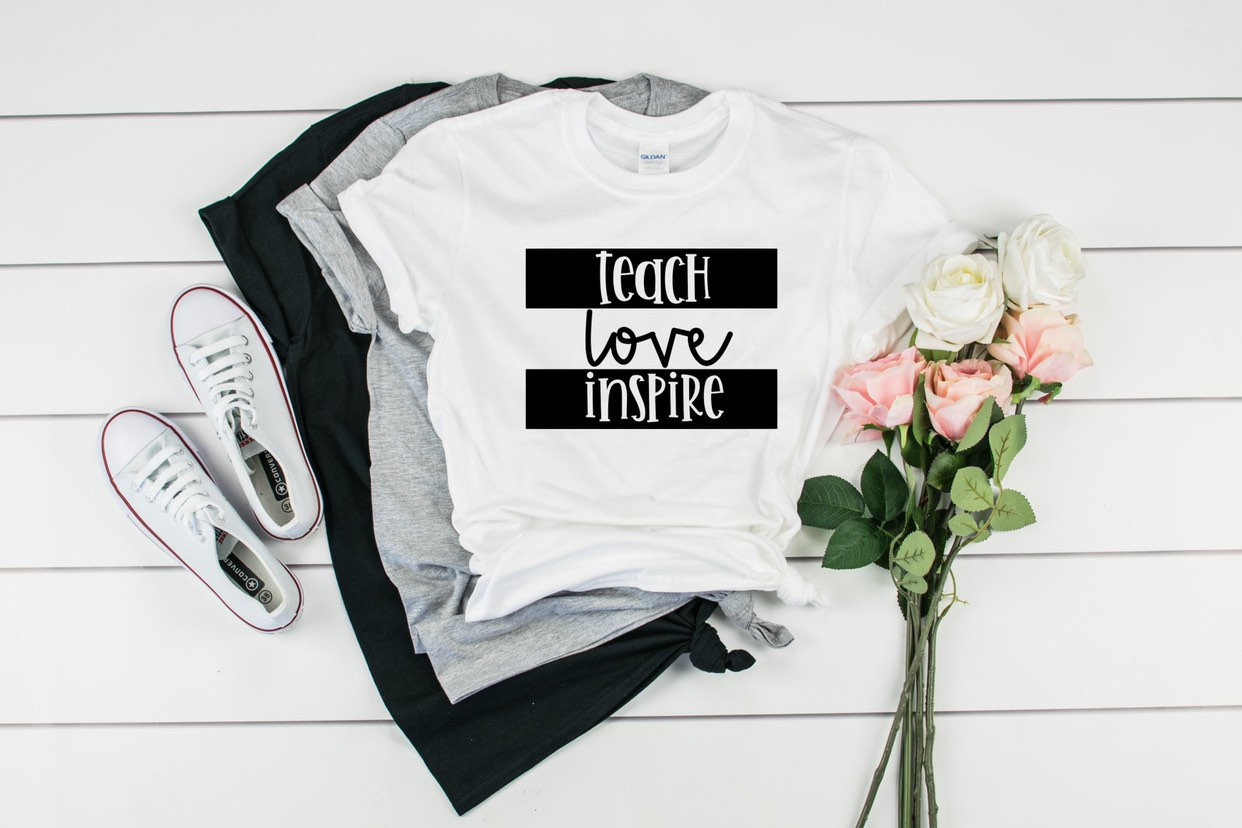 Teach. Love. Inspire.teacher Shirt. Teacher Appreciation. Teacher Shirts.teacher Tee.teacher Gifts. Teacher Life.