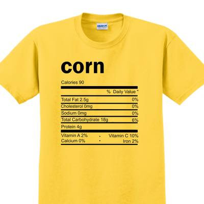 Nutritional Thanksgiving T Shirt Holiday Gift Family Shirts Kids And Adult Funny Thanksgiving S On Luulla