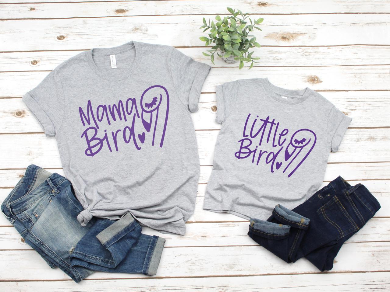 Mama Bird. Little Bird. Mommy And Me Set. Bella Canvas Tee. Matching Set. Baby Outfit.