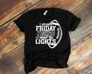 I Spend Friday Nights Under The Lights. Friday Night Lights. Football Mama Shirt. Football Life.bella Canvas