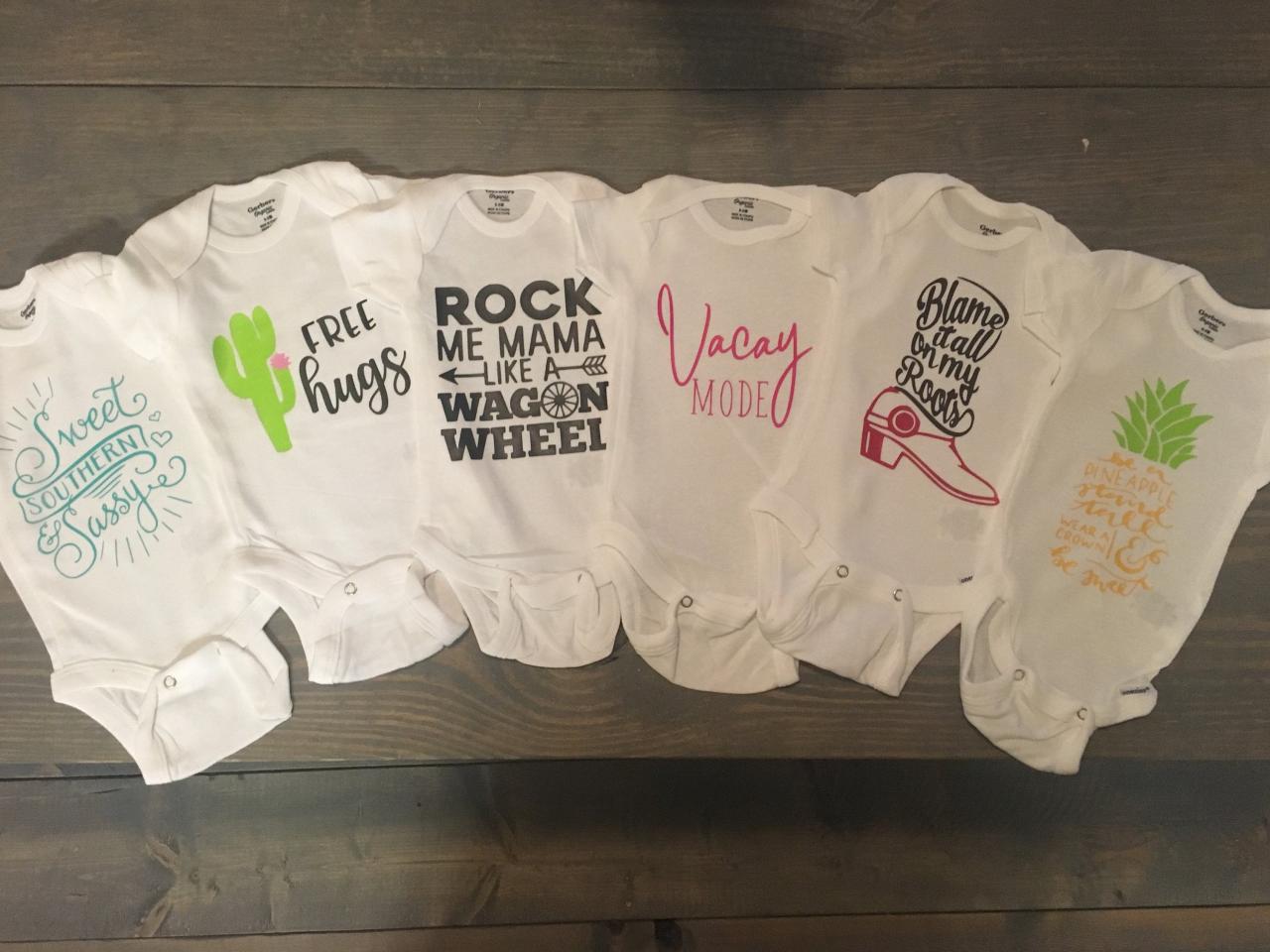 Infant. Toddler Shirt Combo Gift Set. Set Of 6. Sweet Southern Sassy. Be A Pineapple. Blame It On My Roots. Vacay Mode. Hugs. Rock Me.