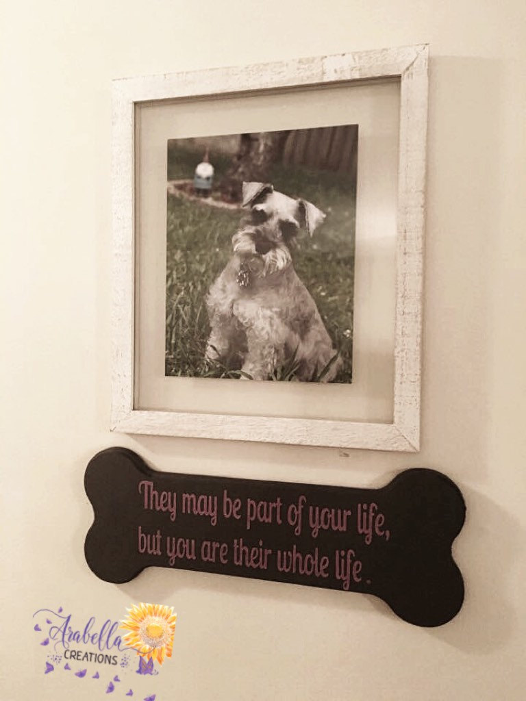 Custom Dog Bone Hand Painted Wood Sign "they May Be A Part Of Your Life, But You Are Their Whole Life"