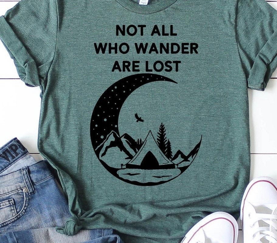Not All Who Wander Are Lost Shirt. Faith. Hope. Screen Print Shirt . Church Shirt . Bella Canvas.