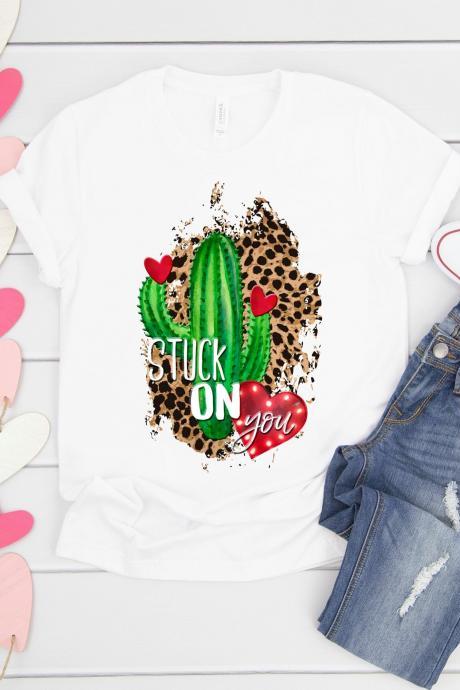 Stuck On You. Cactus. Valentines Day Raglan. Sublimation. Next Level. Valentines Day Tee. Love. Gnomes Valentines. Gnomes Love.striped