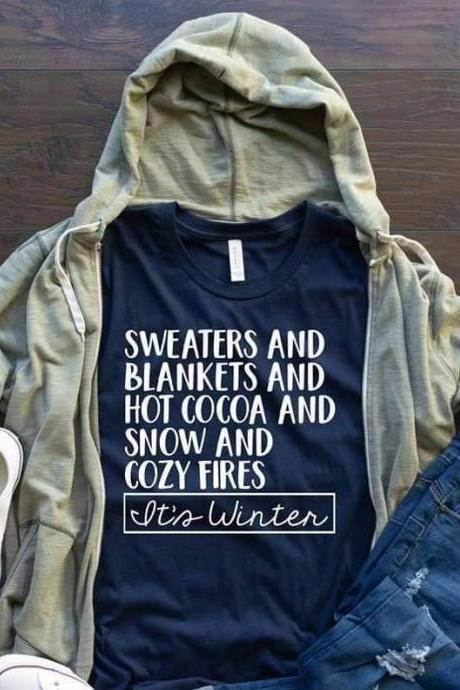 Its WInter shirt. Winter favorites list. Winter shirt. Christmas shirt. Holiday Shirt. Screen Print. Graphic Tees. Bella Canvas